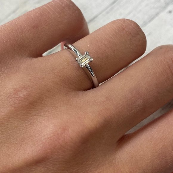 Rachel Koen Diamond Ladies Engagement Ring 14K White Gold 0.20cttw SZ6